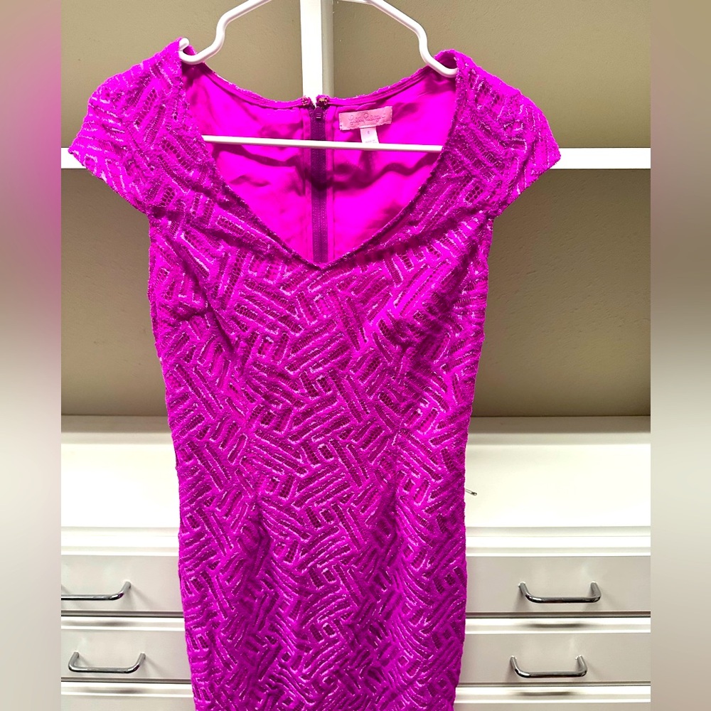 Metallic Pink Lilly Pulitzer Sz 4 Cocktail Dress